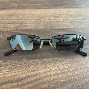 Vtg Polo Ralph Lauren 1012 9003 Black Rectangle Sunglasses Polarized 50 18 135